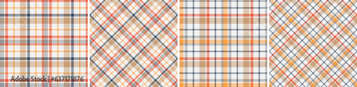 Check plaid set seamless pattern.