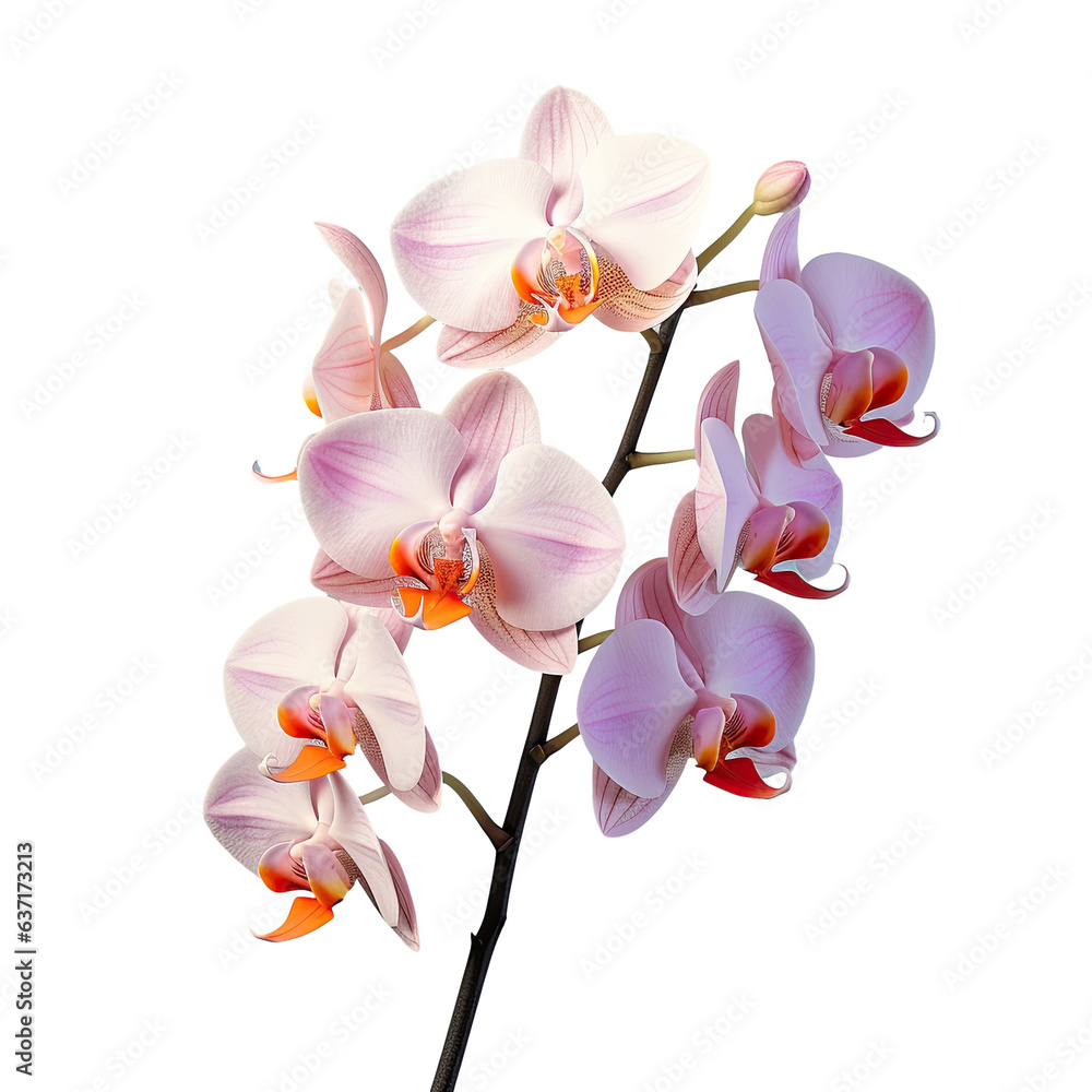 Fototapeta premium transparent background isolate orchid flower with color