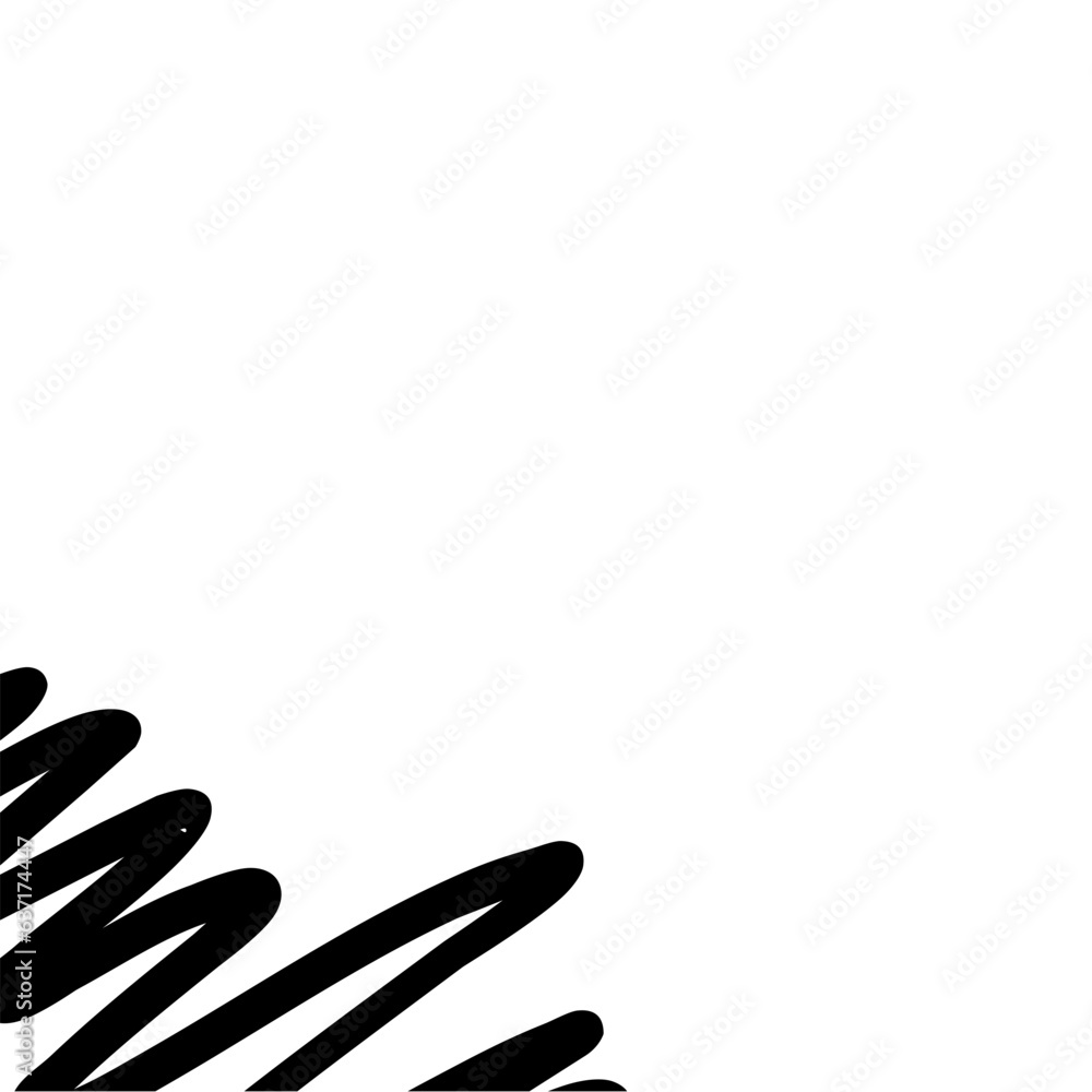 Obraz premium Abstract doodle corner border