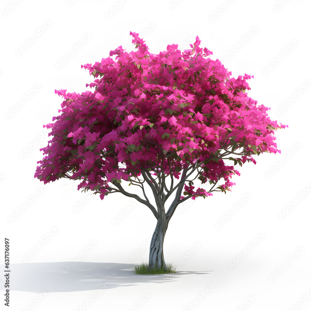 Bougainvillea flower or Pink flower. AI generetive