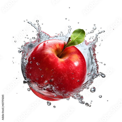 Apple causing water splash. AI generetive