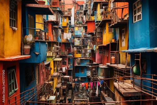 Slum City Suburb Hovel Favela Poor Neighborhood photo