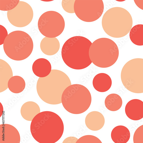 Pink cute polka dot pattern, seamless cartoon background, vector illustration, wallpaper, textile, bag, garment, fashion design