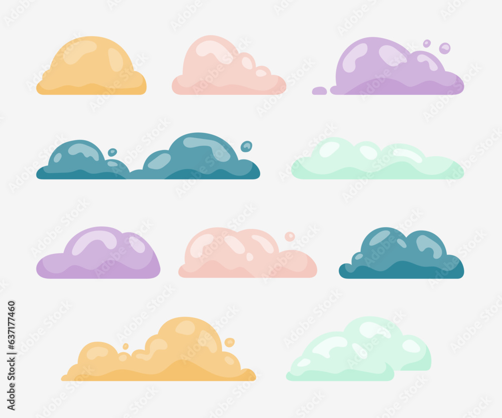 Cumulus cloud cartoon. Sky air symbol. Vector drawing. Collection of design elements. Cumulus cloud cartoon. Sky air symbol. Vector drawing. Collection of design elements.