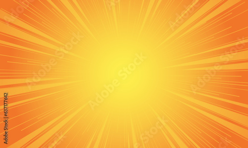 abstract background with futurisctic and modern and orange sun ray burst style speed vector design