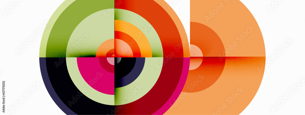 Circles with shadows trendy minimal geometric composition abstract background Circles with shadows trendy minimal geometric composition abstract background