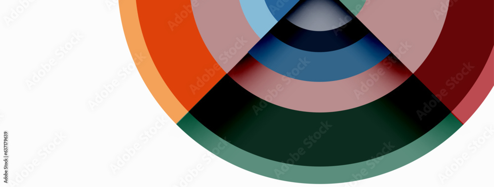 Circle trendy minimal geometric abstract background. Vector Illustration For Wallpaper, Banner, Background, Card, Book Illustration, landing page