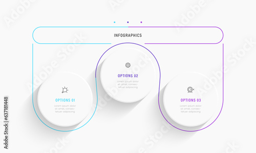 Vector Infographic label design template with icons and 3 options or steps. Can be used for process diagram, presentations, workflow layout, banner, flow chart, info graph.