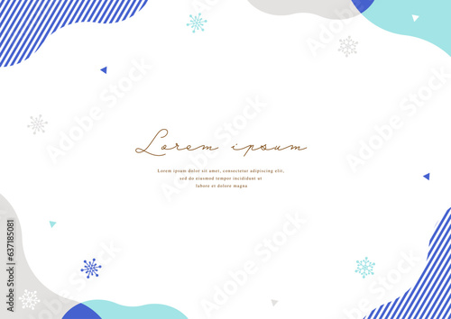 Abstract and simple card design(winter)