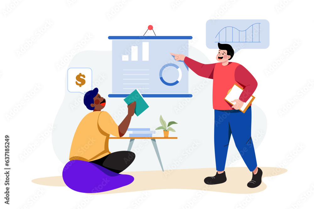 Business Strategy Analysis Vector Illustration Concept Business Strategy Analysis Vector Illustration Concept