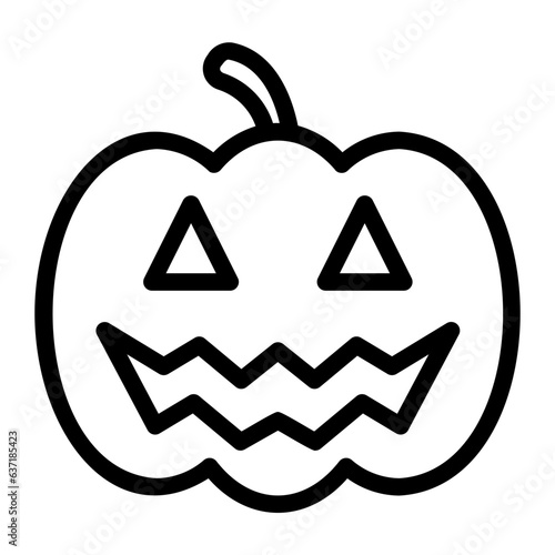 pumpkin line icon