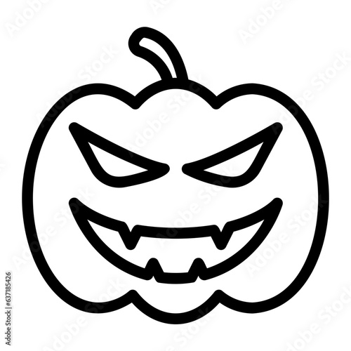 pumpkin line icon