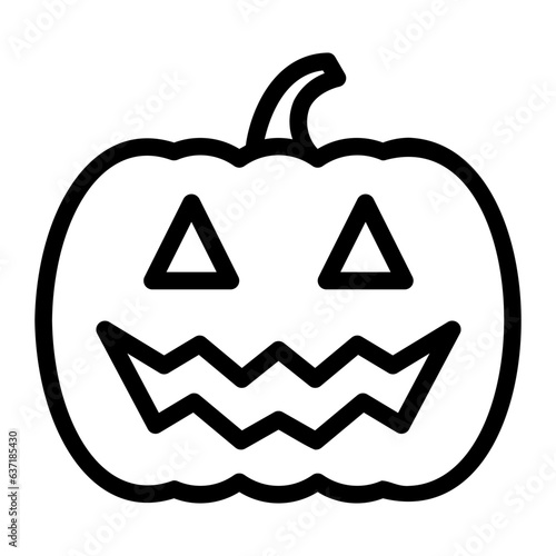 pumpkin line icon
