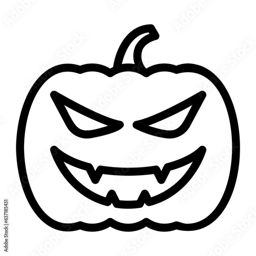 pumpkin line icon