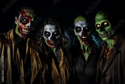 scary Halloween zombie costumes , Zombie Halloween Costume - Generative AI
