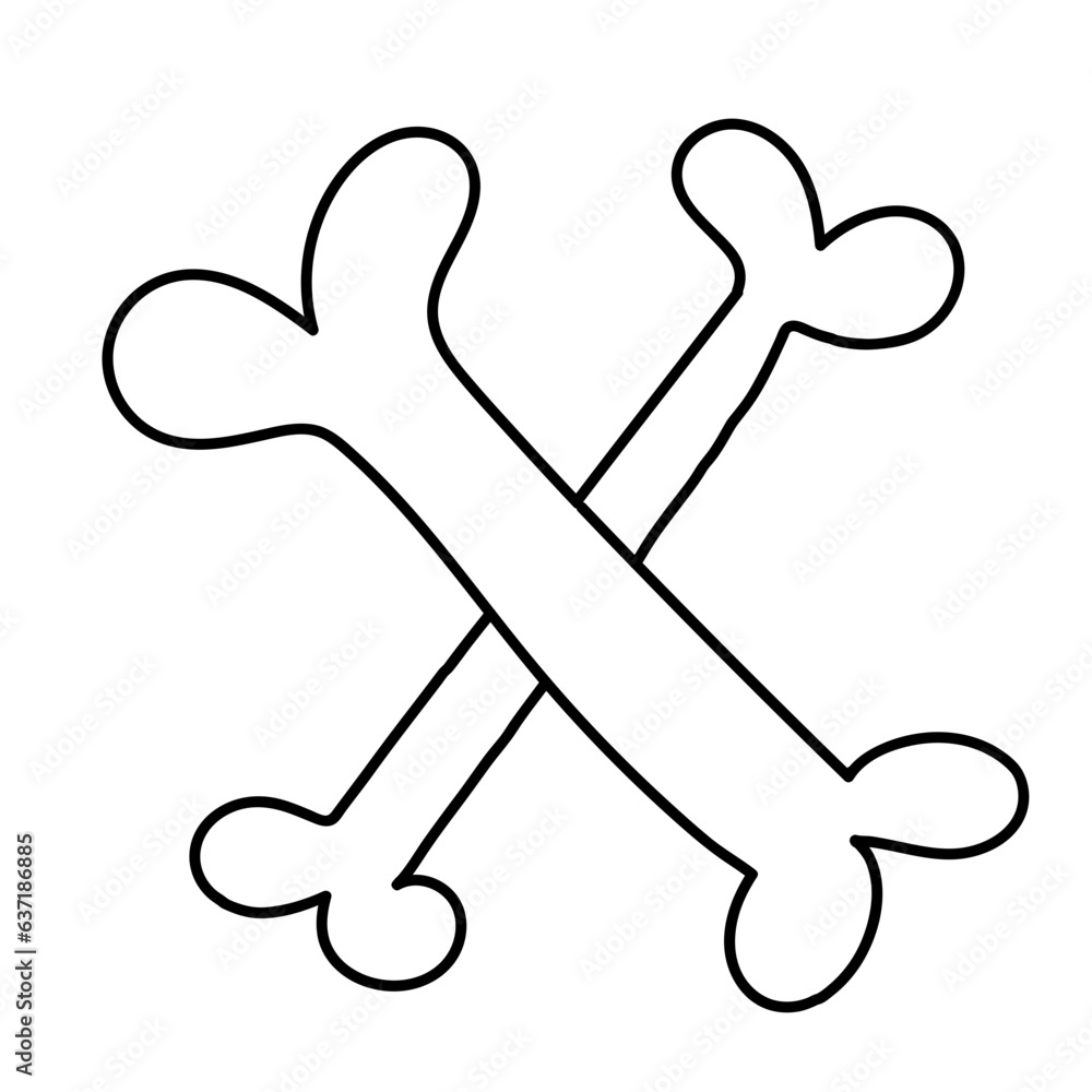cross bones hand drawing line halloween cross bones hand drawing line halloween
