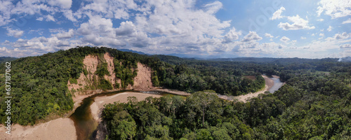 chapare/ villa tunari river in bolivia