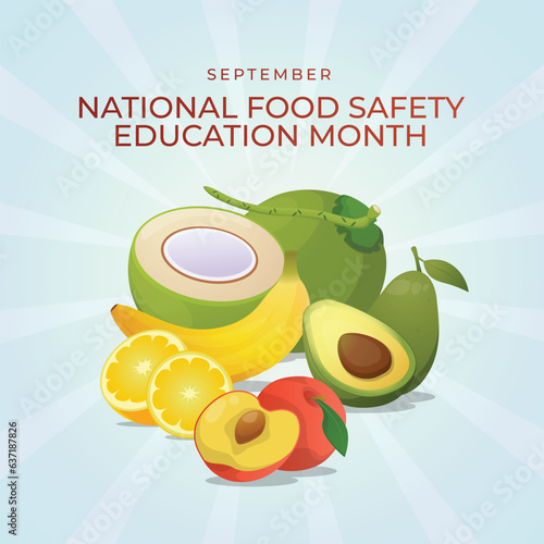 vector graphic of National Food Safety Education Month good for National Food Safety Education Month celebration. flat design. flyer design.flat illustration.