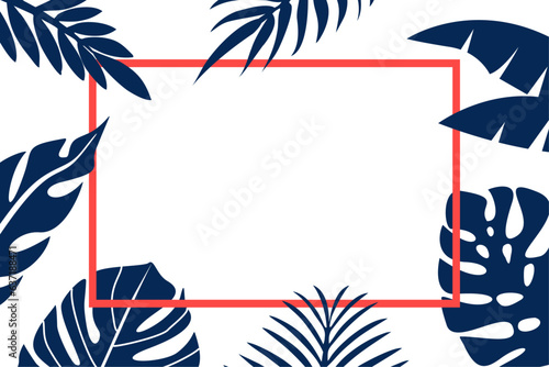Tropical background for advertising discount template