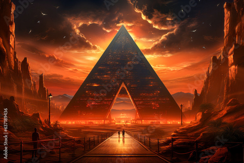 A Pyramid in a Fantasy Landscape