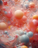 colored bubbles mixed with other colors wallpaper