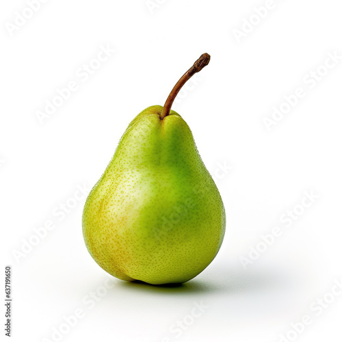 Green Pear isolated on black background