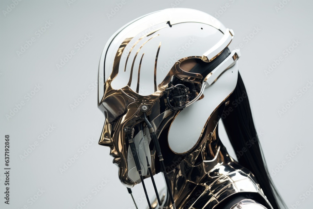 war worn futuristic knight in shining armor