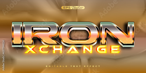 80s iron xchange editable text effect back to the future theme