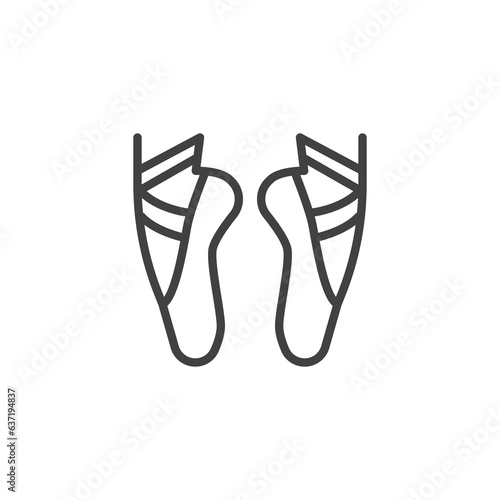 Ballerina's feet line icon