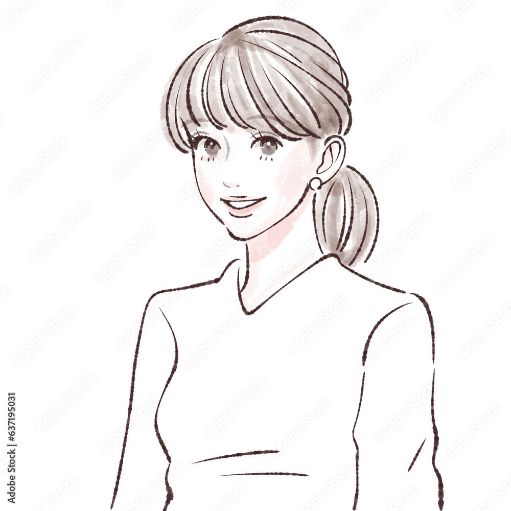 女性のイラスト素材 女性のイラスト素材