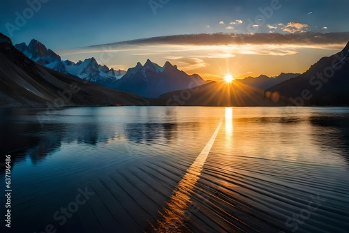 sunrise over the lake © kashif