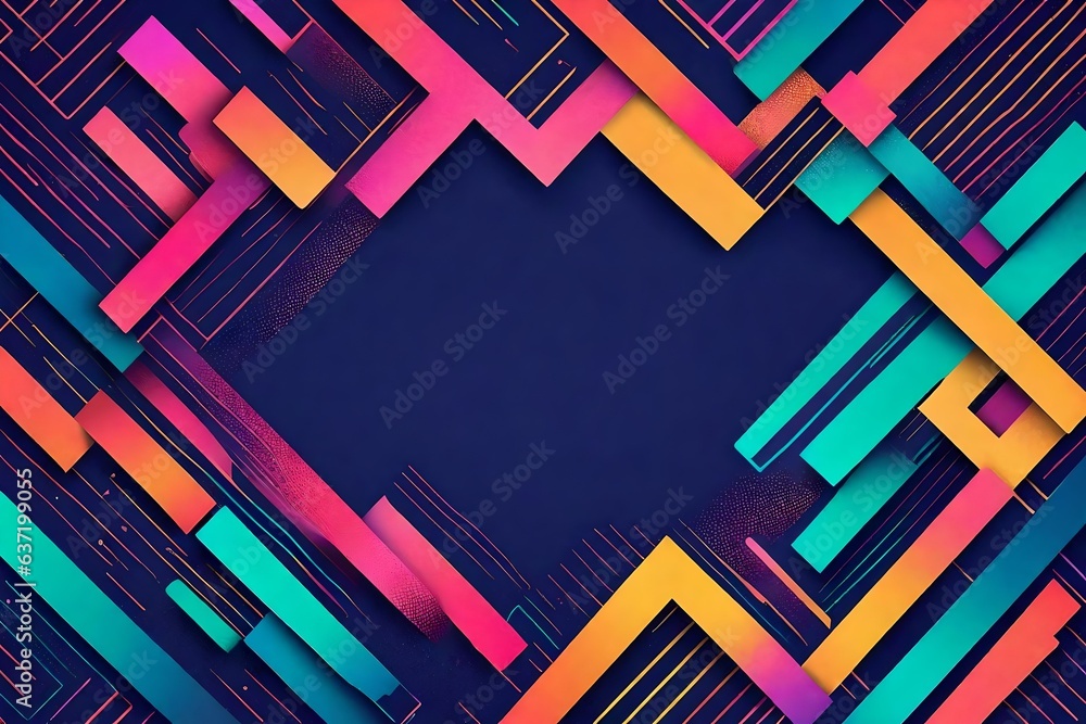 abstract background with geometric shapes, beautiful background - Generative AI abstract background with geometric shapes, beautiful background - Generative AI