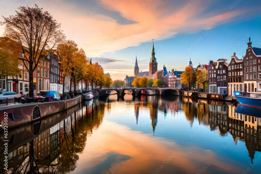 Obraz premium city at night generated Ai