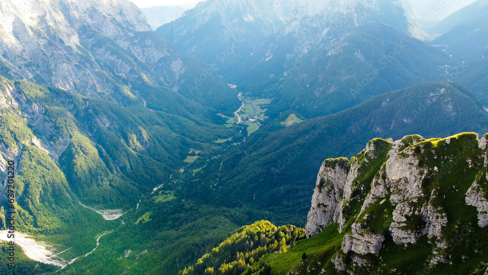 Fototapeta premium Mangart vrh, Alpes, mountains, Slovenia