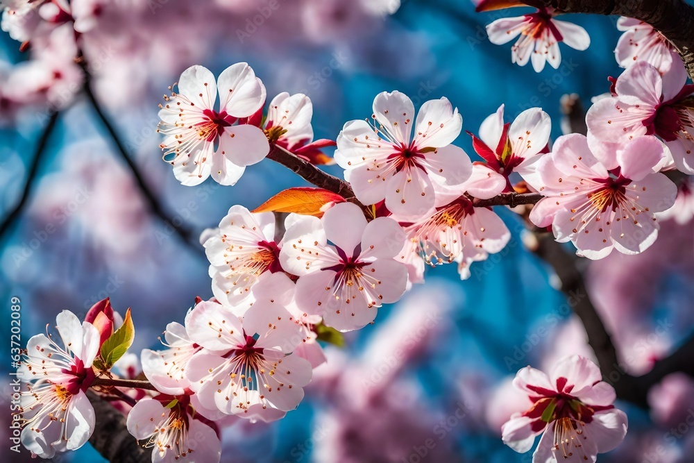 cherry blossom in spring,beautiful Wallpaper, Landscape, and Background - Generative AI