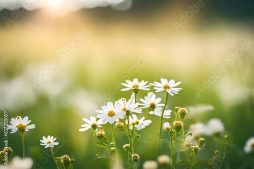 portrait of daisies in a field, beautiful Wallpaper, Landscape, and Background - Generative AI