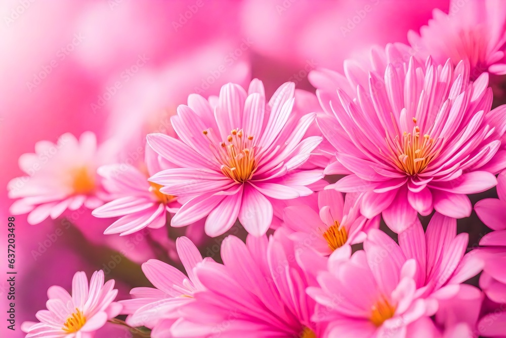 Obraz premium close up of pink chrysanthemum, beautiful Wallpaper, Landscape, and Background - Generative AI