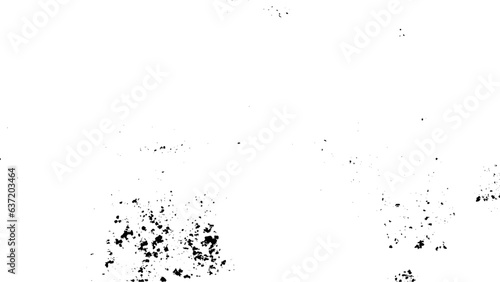 Black Grainy Texture Isolated On White Background. Dust Overlay. Dark Noise Granules. Digitally Generated Image.