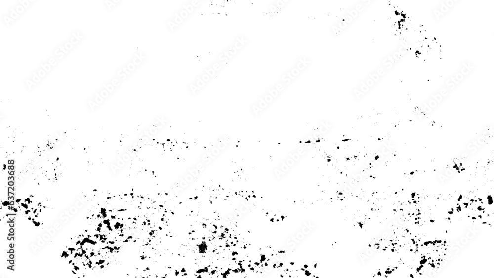 Black dust isolated on white background. Template for projects. Small particles fly and swirl.