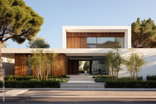 front facade of a house with modern exterior © Tomi adi kartika