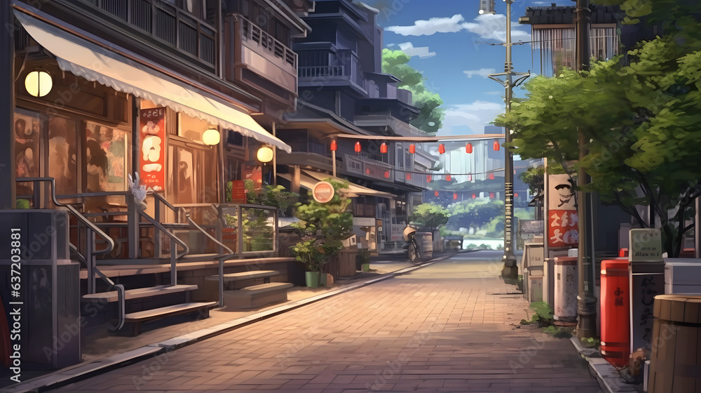 Japanese street view Made with Generative AI Japanese street view Made with Generative AI