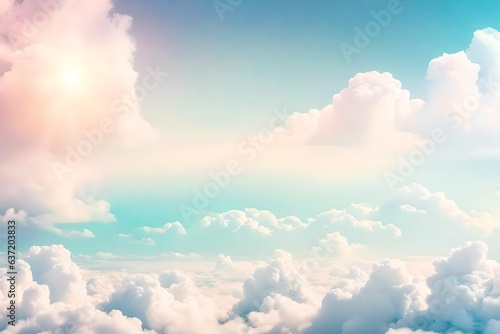 colorful abstract background with clouds in sky, beautiful background - Generative AI © MuhammadTalha
