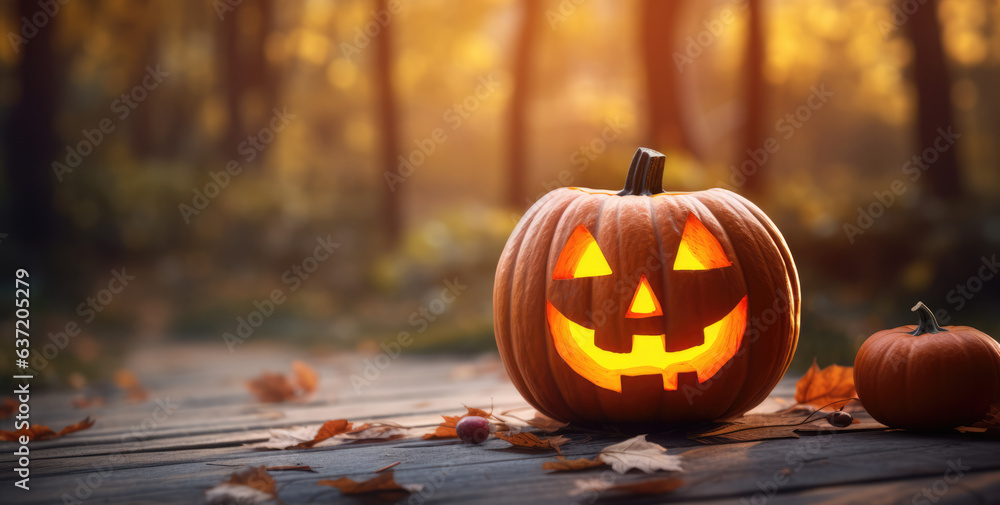 Halloween, Leuchtende Kürbisse, Halloween, Bright pumpkins - obrazy, fototapety, plakaty 