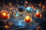 Quantum theory, and the world of subatomic particles and forces it describes, Generated with AI
