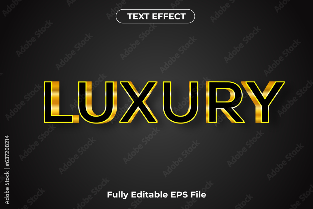 Obraz premium 3D Luxury Text Effect Design in Vecoor