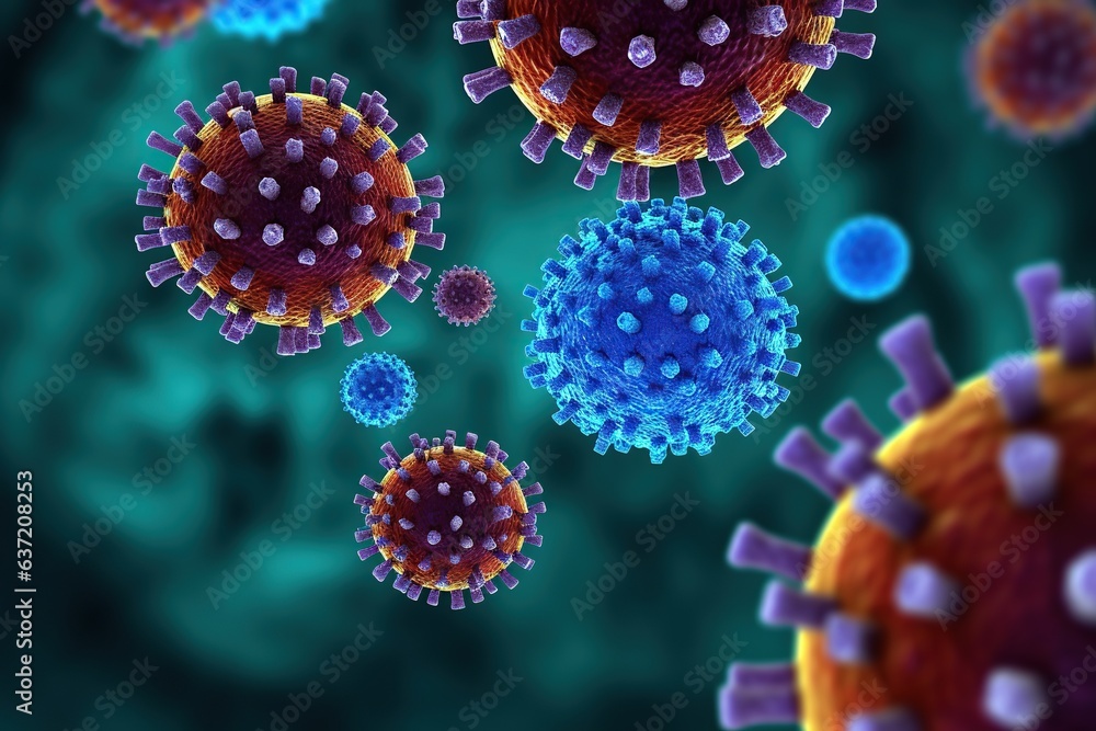 Variants of the coronavirus SARS-CoV-2 virus that causes COVID-19 are to be expected, colorful,Generated with AI Variants of the coronavirus SARS-CoV-2 virus that causes COVID-19 are to be expected, colorful,Generated with AI