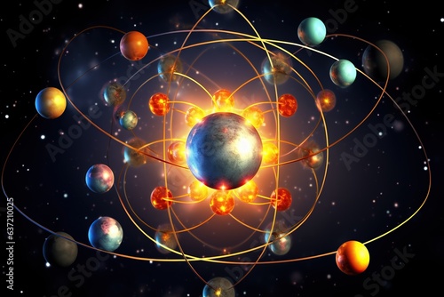 The atomic nucleus is the small  dense region consisting of protons and neutrons at the centre of an atom  