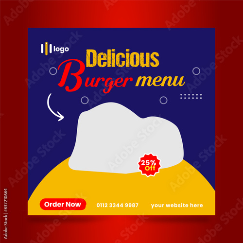 Food Menu Social Media Post Design Template