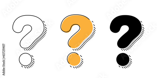 Question mark retro icon. Choosing decision concept illustration