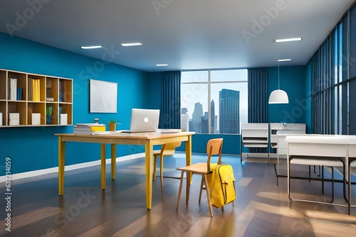 office interior with desk